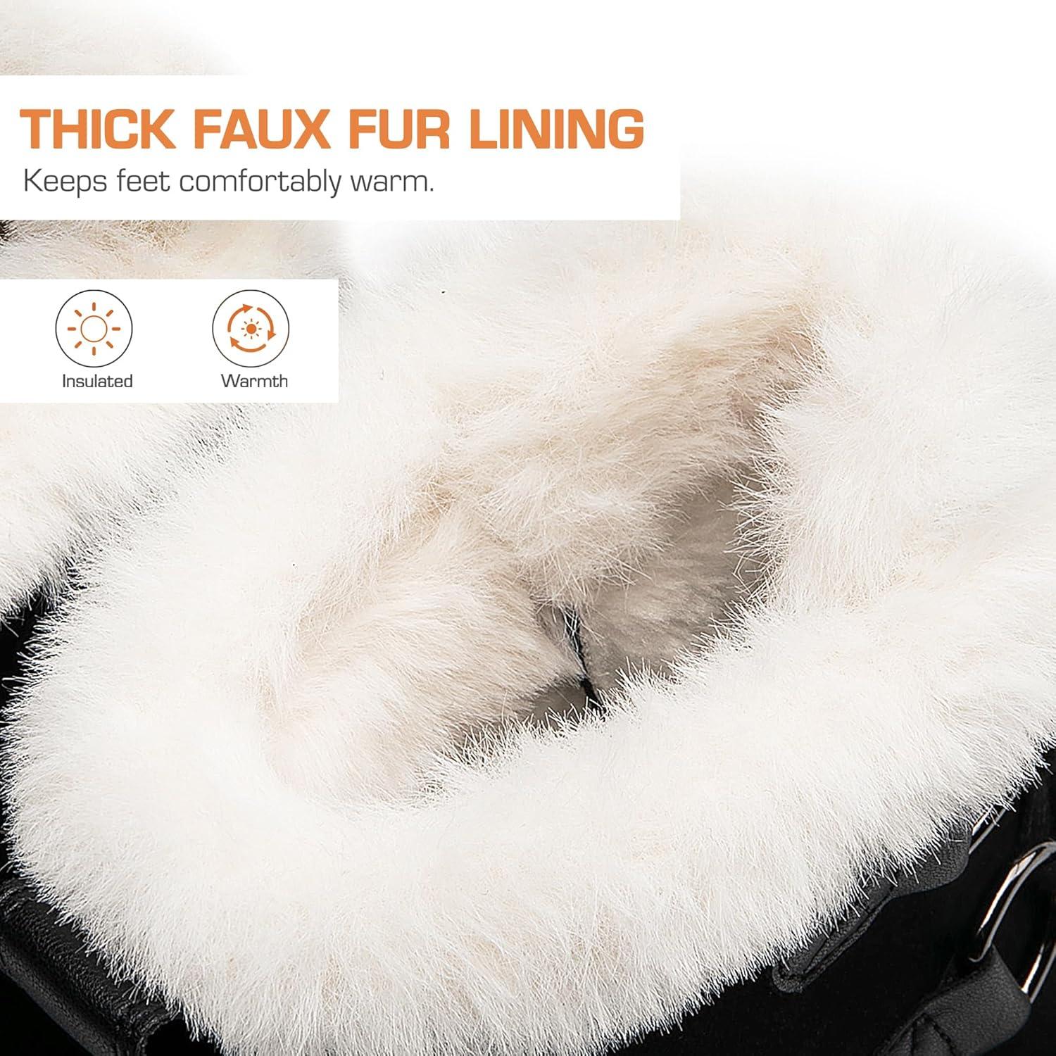 imageDREAM PAIRS Ankle Winter Boots for Women Snow Boots AntiSlip Resistant Classic Warm Faux Fur Lined Lace Up for Outdoor Hiking WalkingBlack