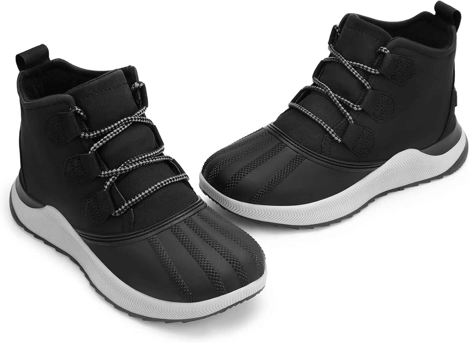 imageDREAM PAIRS Ankle Winter Boots for Women Waterproof Lace Up AntiSlip Warm Snow Booties Fashion Sneaker BootsBlack