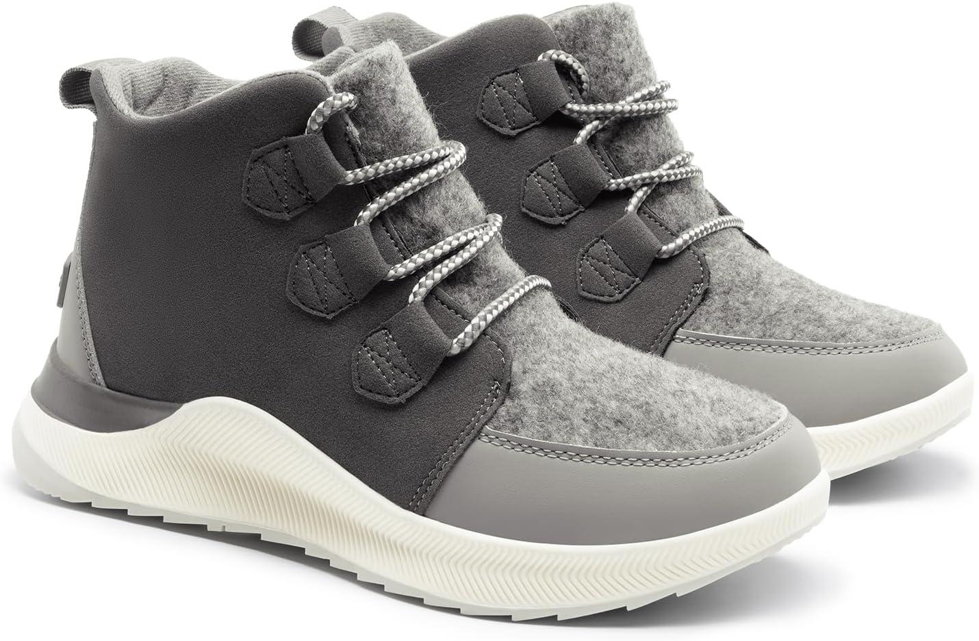 imageDREAM PAIRS Ankle Winter Boots for Women Waterproof Lace Up AntiSlip Warm Snow Booties Fashion Sneaker BootsDark Grey