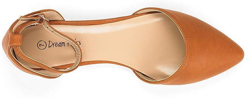 imageDREAM PAIRS Flapointed Womens Casual DOrsay Pointed Plain Ballet Comfort Soft Slip On Flats ShoesTanPu