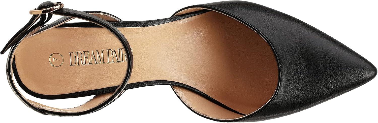 imageDREAM PAIRS Kitten Heels for Women Low Heel Dress Shoes Wedding Dress Closed Toe Pump Shoes LunaBlack
