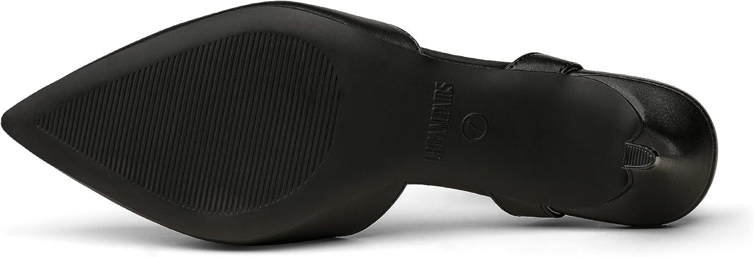 imageDREAM PAIRS Kitten Heels for Women Low Heel Dress Shoes Wedding Dress Closed Toe Pump Shoes LunaBlack