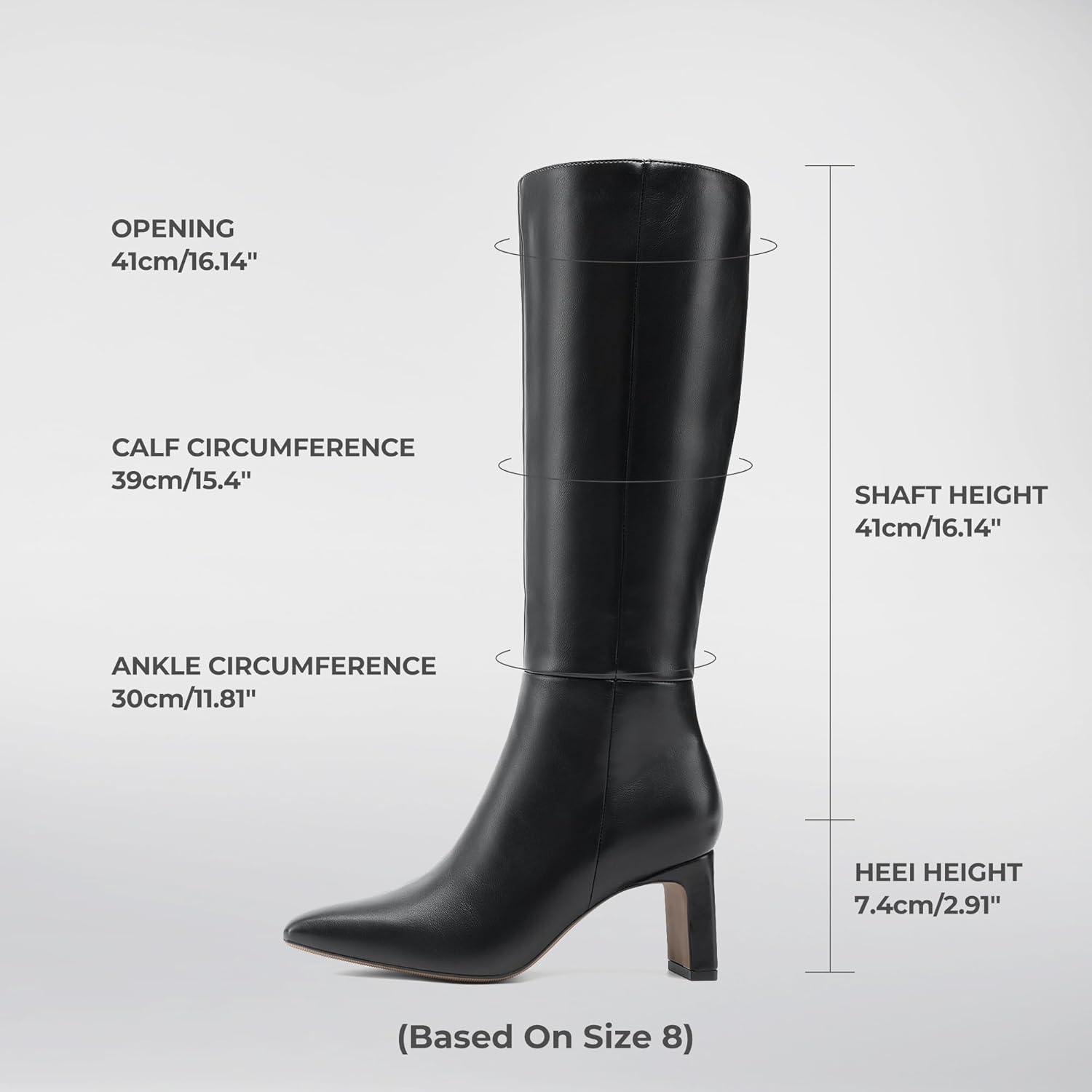 imageDREAM PAIRS Knee High Boots Women Chunky Block Heel Square Toe Side Zipper Tall Boots for WomenBlackpu