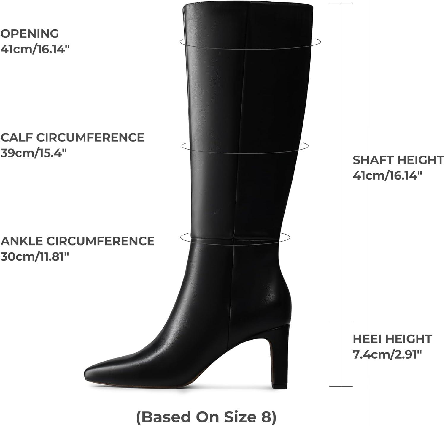 imageDREAM PAIRS Knee High Boots Women Chunky Block Heel Square Toe Side Zipper Tall Boots for WomenBlackpu