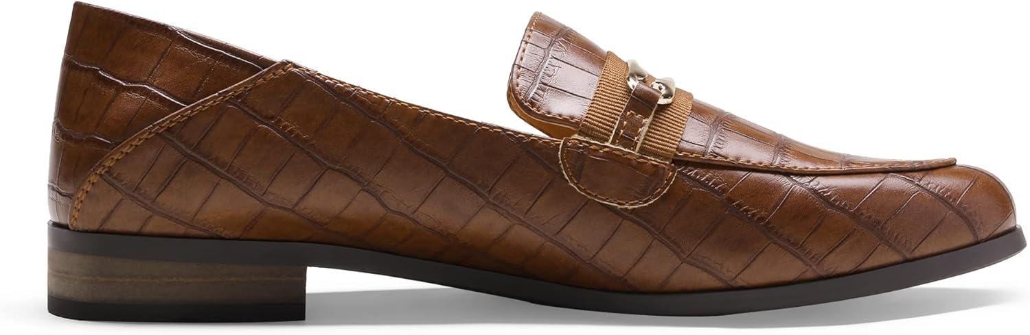 imageDREAM PAIRS Loafers for Women Slip On Comfortable Round Toe Casual Fashion Flats Dressy ShoesTan StonePu