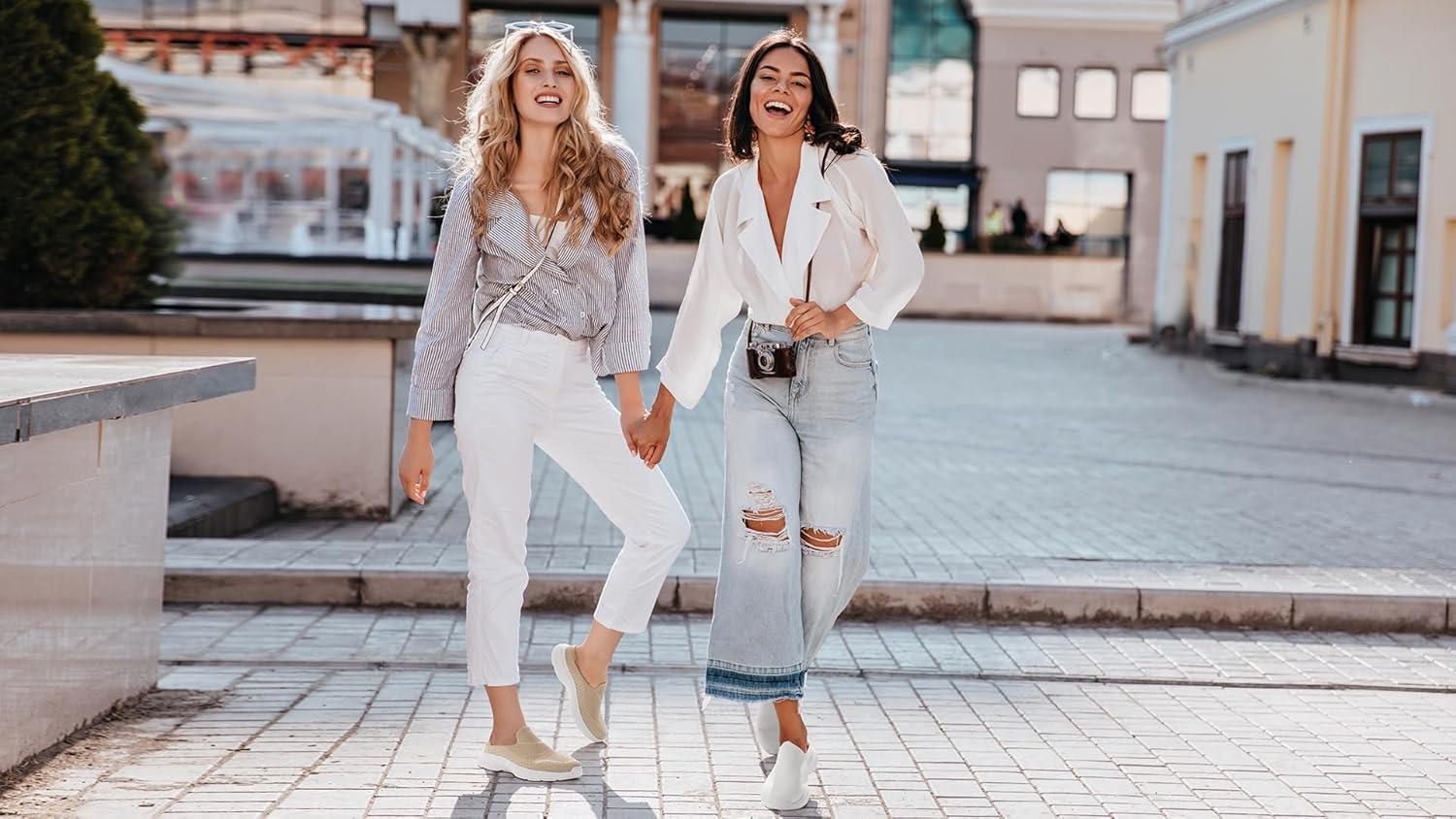 imageDREAM PAIRS Mules for Women Shoes Slip on Sneakers Knit Flats Lightweight Breathable Comfortable Walking ShoesBlack