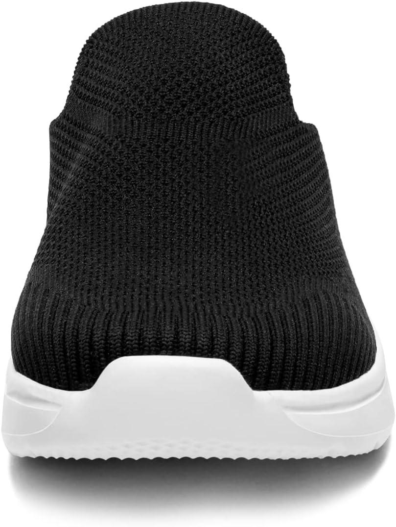 imageDREAM PAIRS Mules for Women Shoes Slip on Sneakers Knit Flats Lightweight Breathable Comfortable Walking ShoesBlack