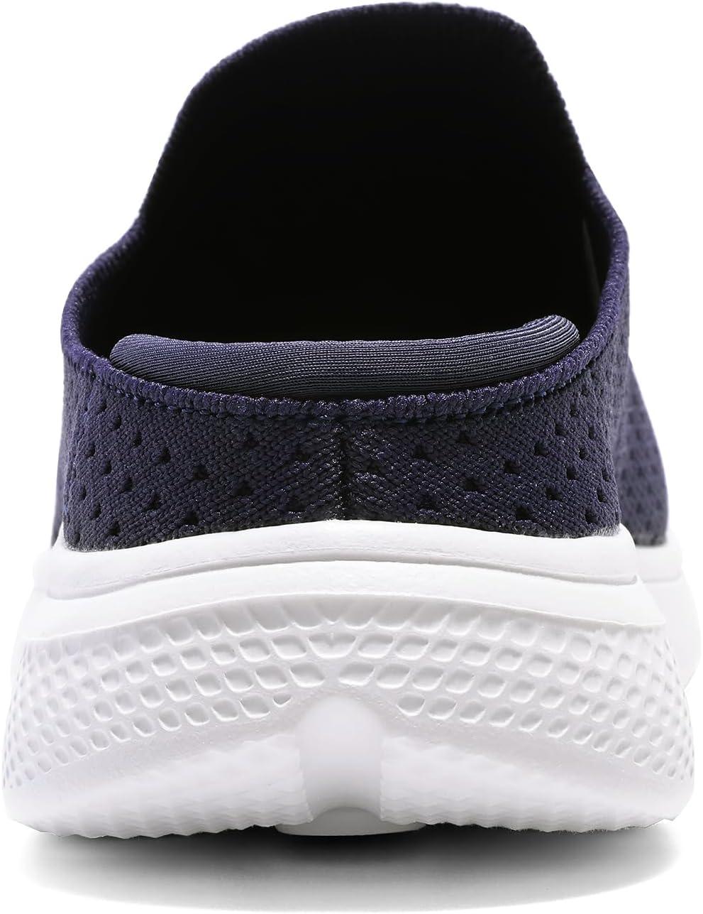 imageDREAM PAIRS Mules for Women Shoes Slip on Sneakers Knit Flats Lightweight Breathable Comfortable Walking ShoesNavyknit