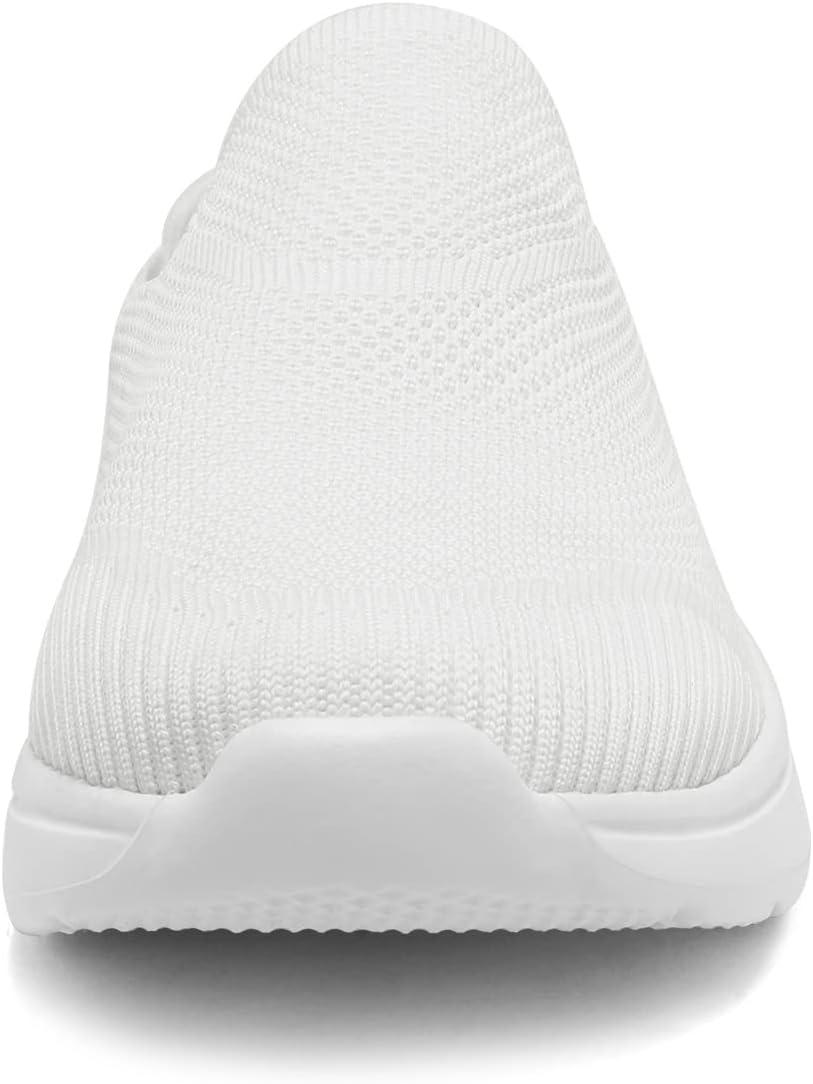 imageDREAM PAIRS Mules for Women Shoes Slip on Sneakers Knit Flats Lightweight Breathable Comfortable Walking ShoesWhite