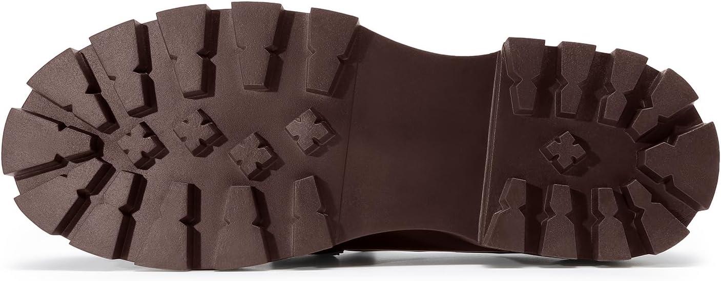 imageDREAM PAIRS Mules for Women Slip On Shoes Platform Thick Comfortable Womens Chunky Flat Slides Slippers LoafersBrownpat