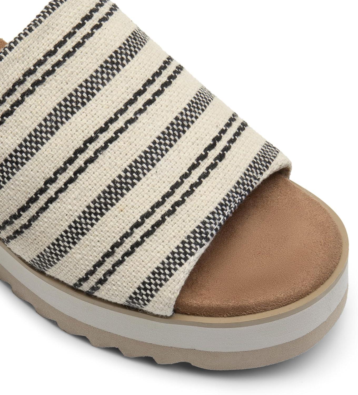 imageDREAM PAIRS Platform Sandals Women Slipon Espadrille Bohemia Wedge Sandals Comfort Dressy Summer Open Toe Canvas Slides for Womens Outdoor Walking Beach VacationNaturalfabric