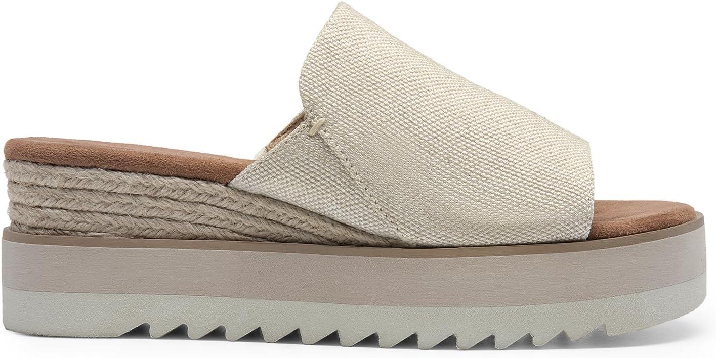 imageDREAM PAIRS Platform Sandals Women Slipon Espadrille Bohemia Wedge Sandals Comfort Dressy Summer Open Toe Canvas Slides for Womens Outdoor Walking Beach VacationNaturalcanvas