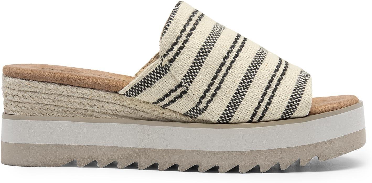 imageDREAM PAIRS Platform Sandals Women Slipon Espadrille Bohemia Wedge Sandals Comfort Dressy Summer Open Toe Canvas Slides for Womens Outdoor Walking Beach VacationNaturalfabric