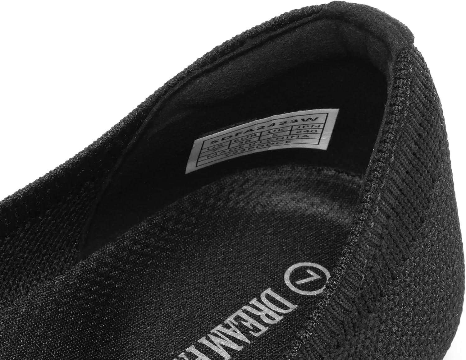 imageDREAM PAIRS Wide Ballet Flats Shoes for Women Width Foldable Knit Womens Flats with Arch Support Comfortable Shoes for Women Dressy Casual Work OfficeBlack