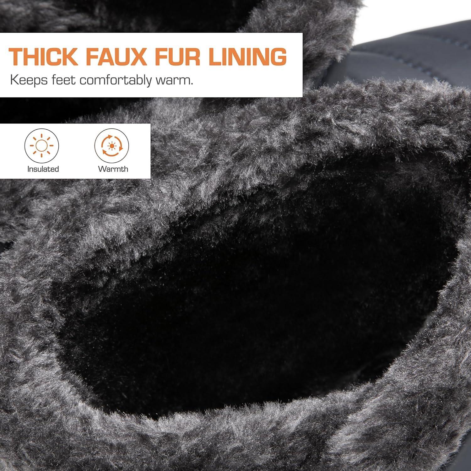 imageDREAM PAIRS Winter Boots for Women Warm Fur Lined with Zipper Flat Ankle Boots Comfortable Lightweight Outdoor Indoor BootiesNavy