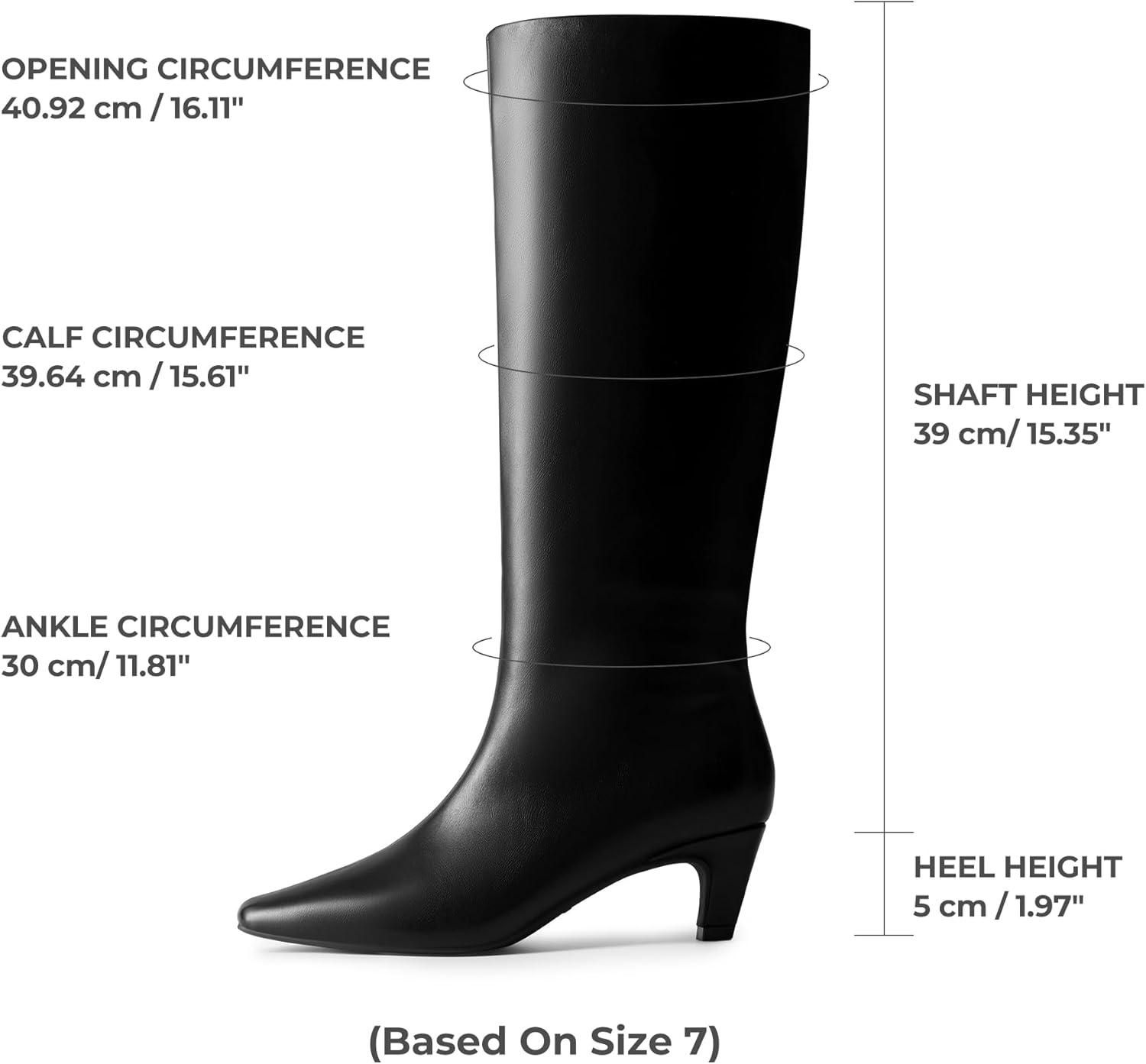 imageDREAM PAIRS Women Knee High Boots 2 Inch Kitten Heel Fashion Square Toe Wide Calf Long BootsBlack