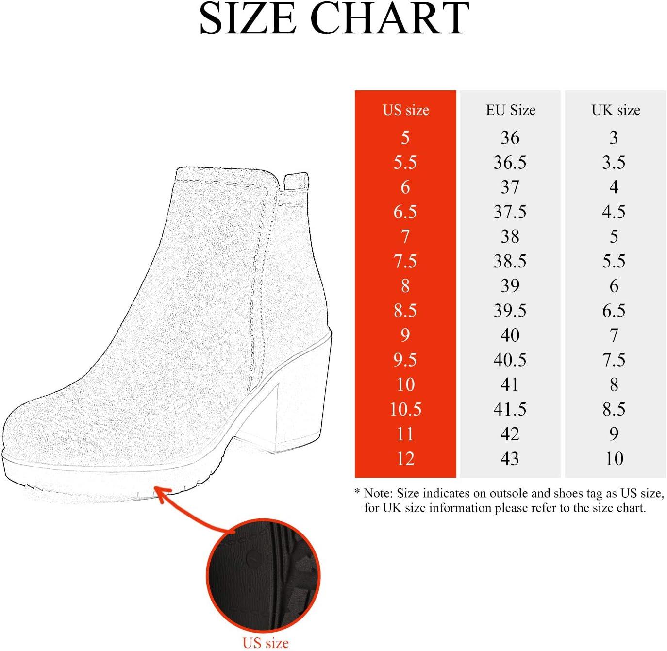 imageDREAM PAIRS Womens Ankle Boots Chunky Heel Platform Fall Heeled Short Booties ShoesGrey