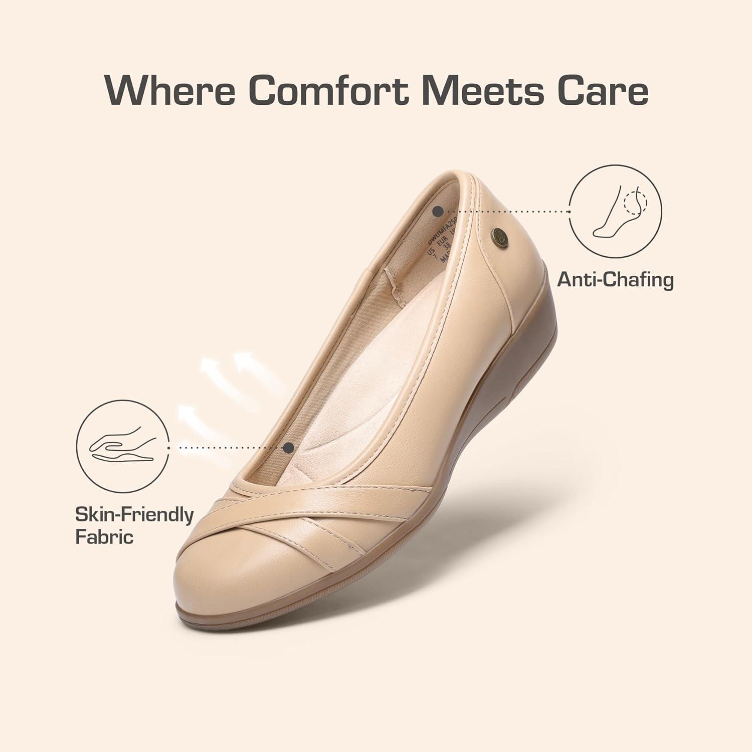 imageDREAM PAIRS Womens Ballet Flats Business Office Work Dress Shoes Comfortable Dressy Flats for WomenNavy