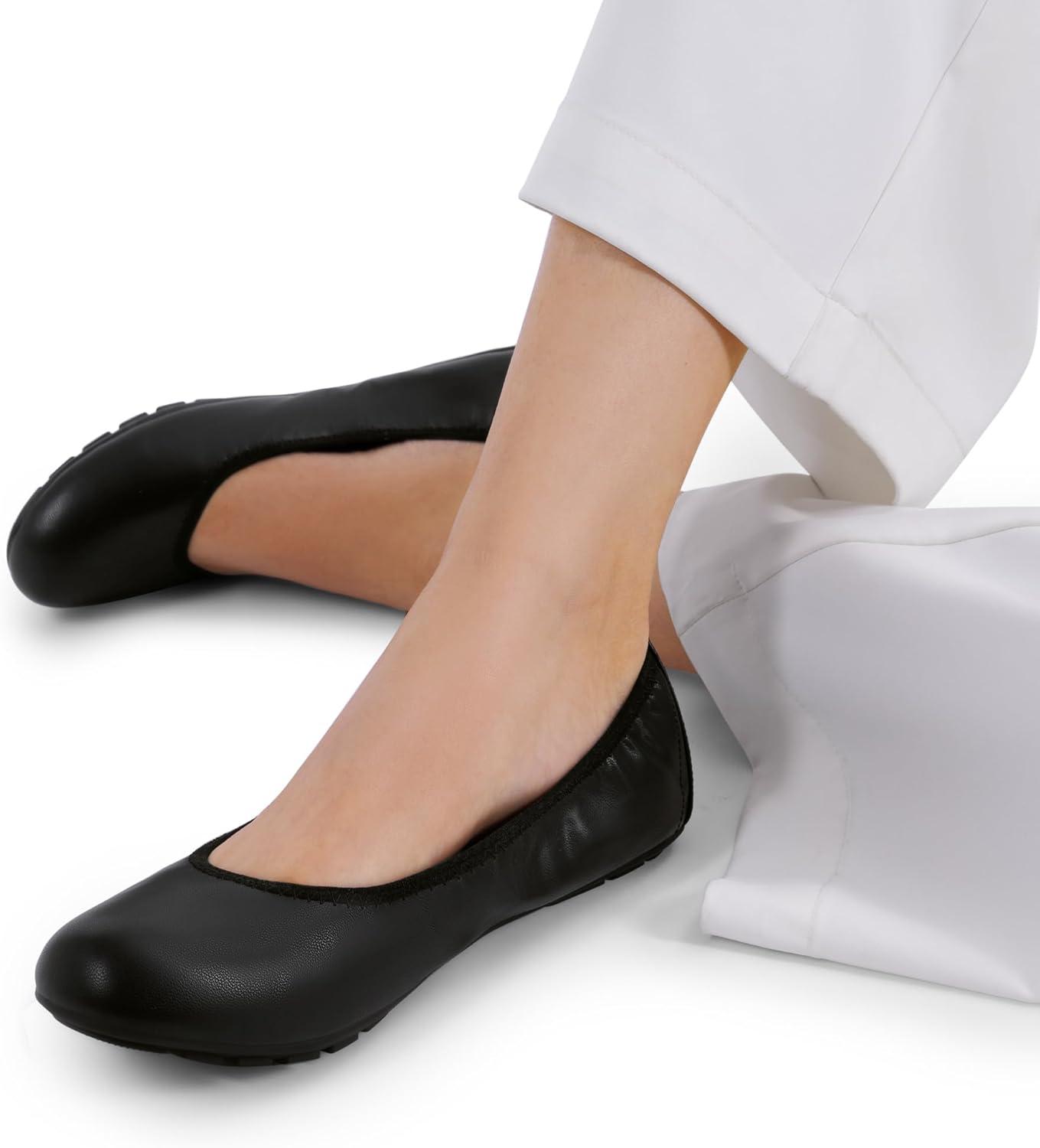 imageDREAM PAIRS Womens Ballet Flats Foldable Round Toe Dressy Comfortable Slip On Dress ShoesBlack