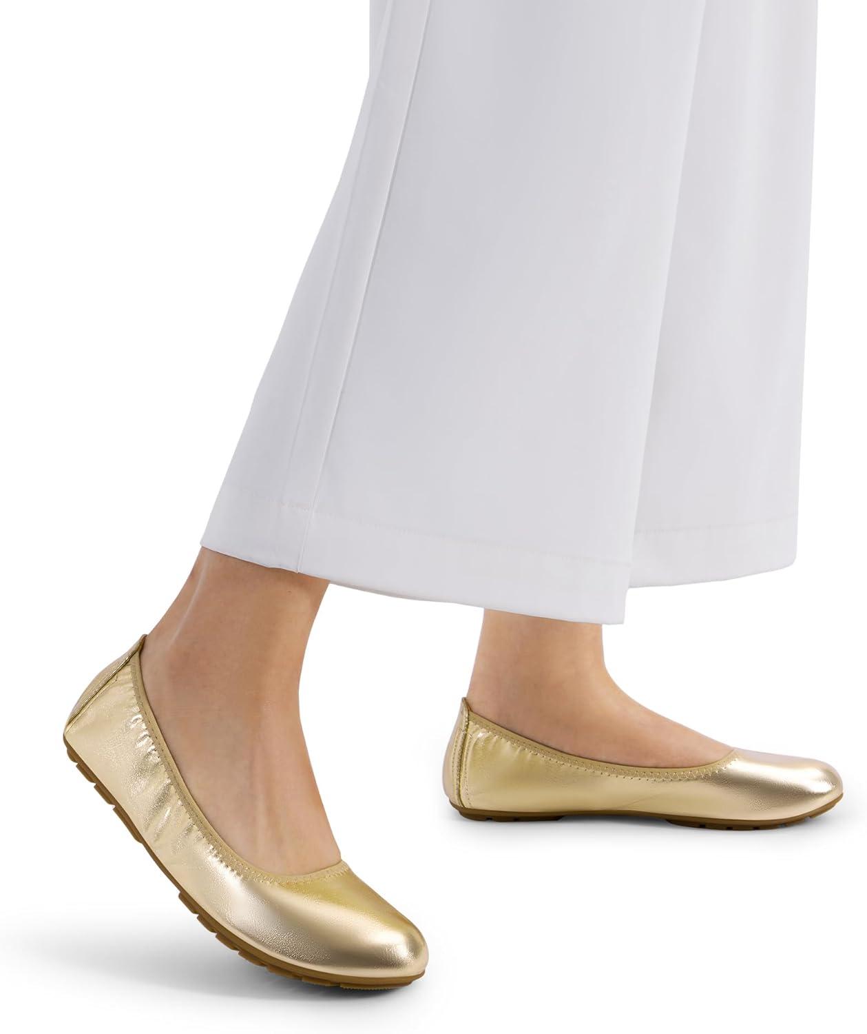 imageDREAM PAIRS Womens Ballet Flats Foldable Round Toe Dressy Comfortable Slip On Dress ShoesGold