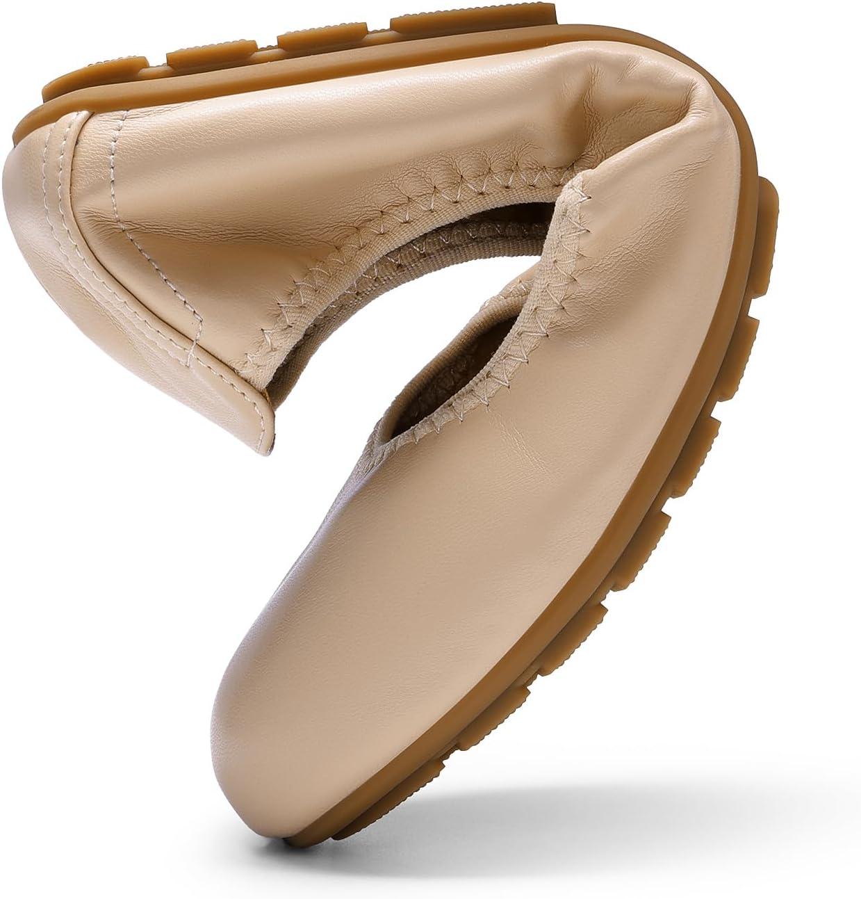 imageDREAM PAIRS Womens Ballet Flats Foldable Round Toe Dressy Comfortable Slip On Dress ShoesNude