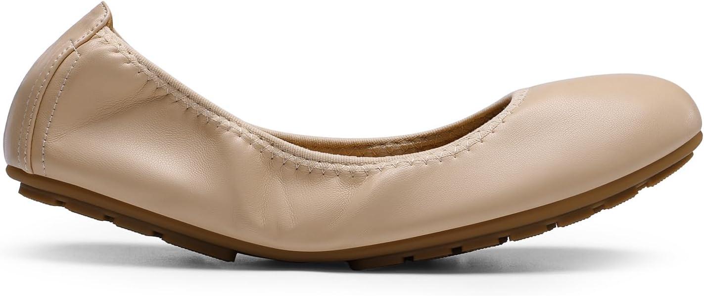 imageDREAM PAIRS Womens Ballet Flats Foldable Round Toe Dressy Comfortable Slip On Dress ShoesNude