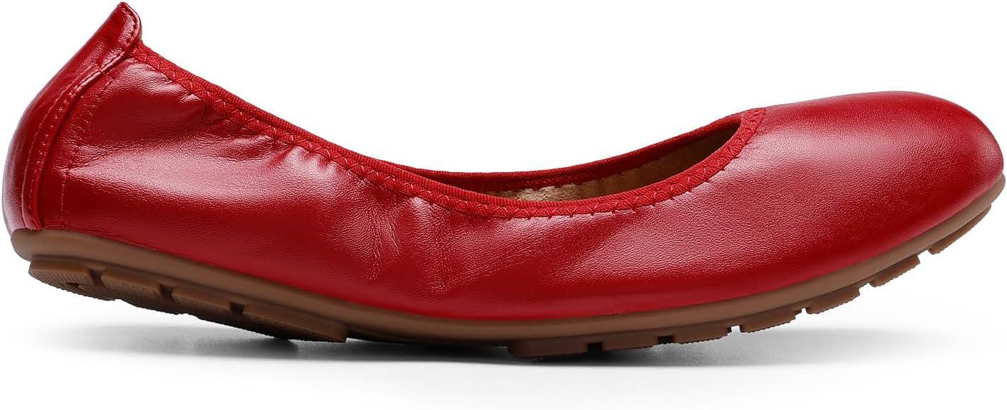 imageDREAM PAIRS Womens Ballet Flats Foldable Round Toe Dressy Comfortable Slip On Dress ShoesRed