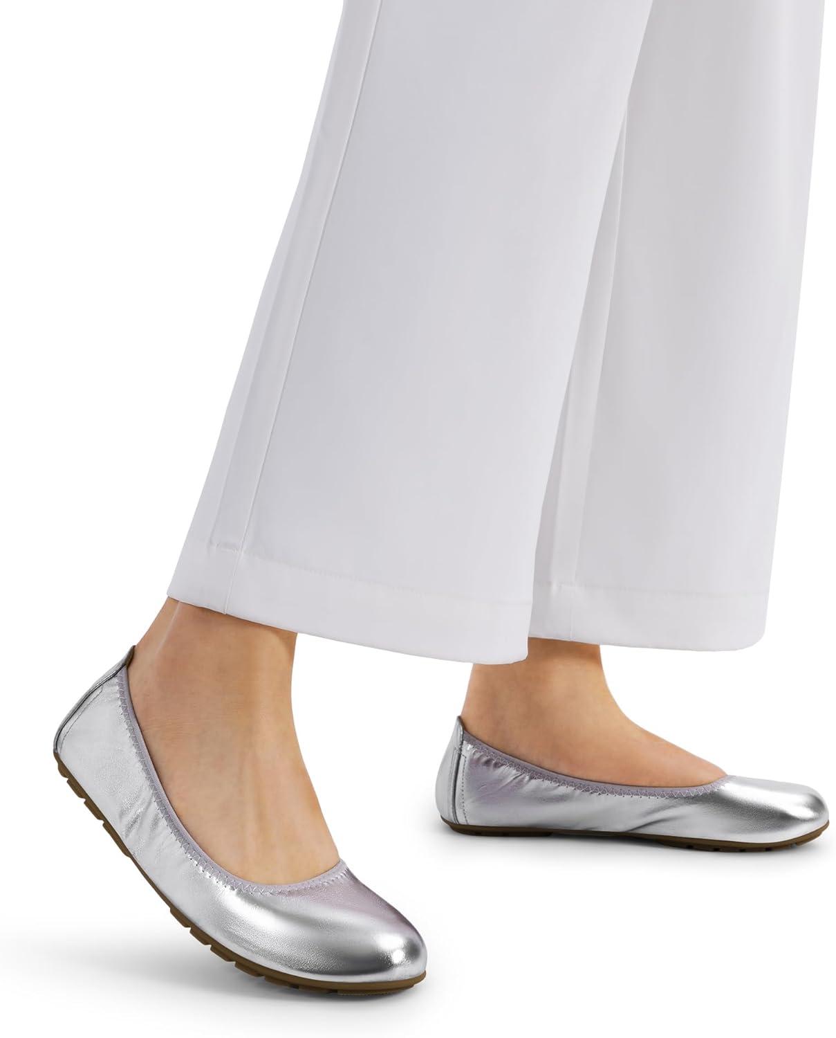 imageDREAM PAIRS Womens Ballet Flats Foldable Round Toe Dressy Comfortable Slip On Dress ShoesSilver