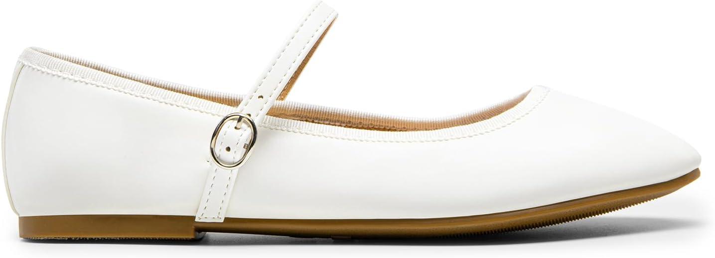 imageDREAM PAIRS Womens Ballet Flats Mary Jane Shoes Round Toe Comfortable Dressy Casual Slipon Work Daily Soft Flat ShoesWhitepu