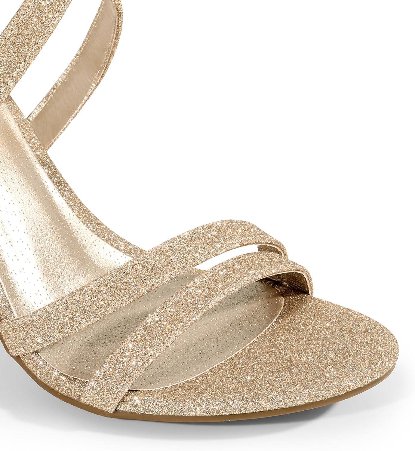 imageDREAM PAIRS Womens Chunky Heels 4 inch High Multi Strap Soft Comfort Block Heeled Sandals for Prom Dancing WeddingGold