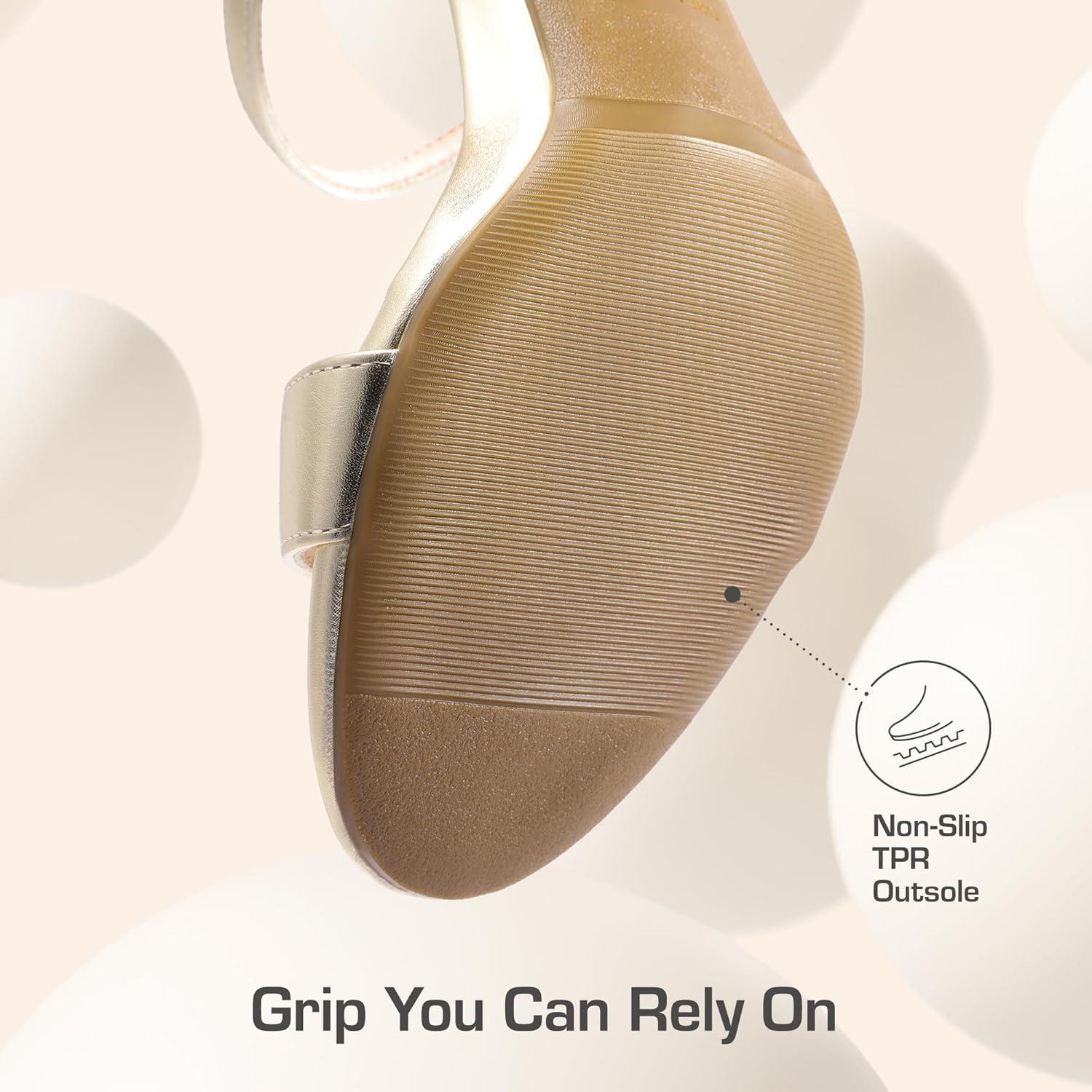 imageDREAM PAIRS Womens Chunky Heels Block Round Open Toe Ankle Strap Heel Fashion Wedding Party Comfort Dress Sandals ShoesLight Gold