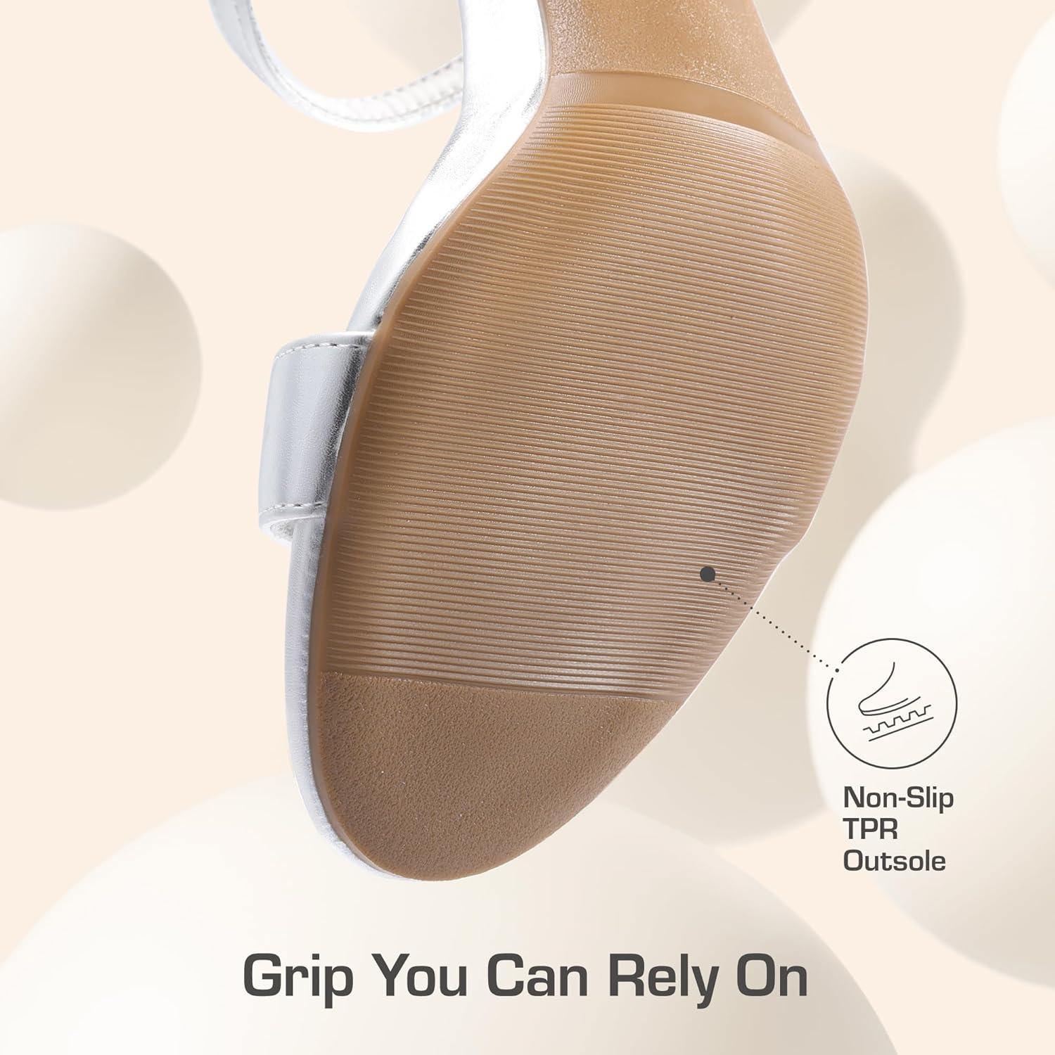 imageDREAM PAIRS Womens Chunky Heels Block Round Open Toe Ankle Strap Heel Fashion Wedding Party Comfort Dress Sandals ShoesSilverpu