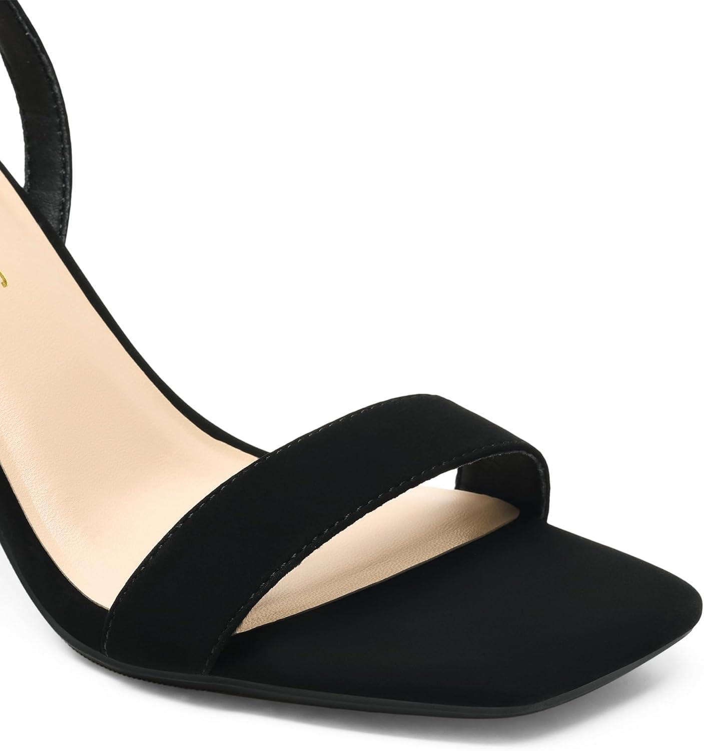 imageDREAM PAIRS Womens Chunky Heels Square Open Toe Ankle Buckle Strappy Block Heeled Sandals for Party Wedding DailyBlacknubuck