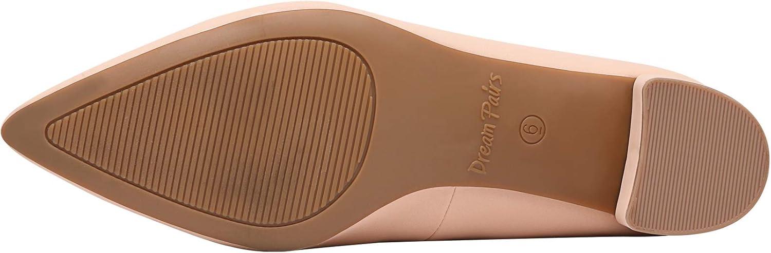 imageDREAM PAIRS Womens Chunky Low Block Heels Closed Toe Dress Pumps ShoesApricotNubuckPu