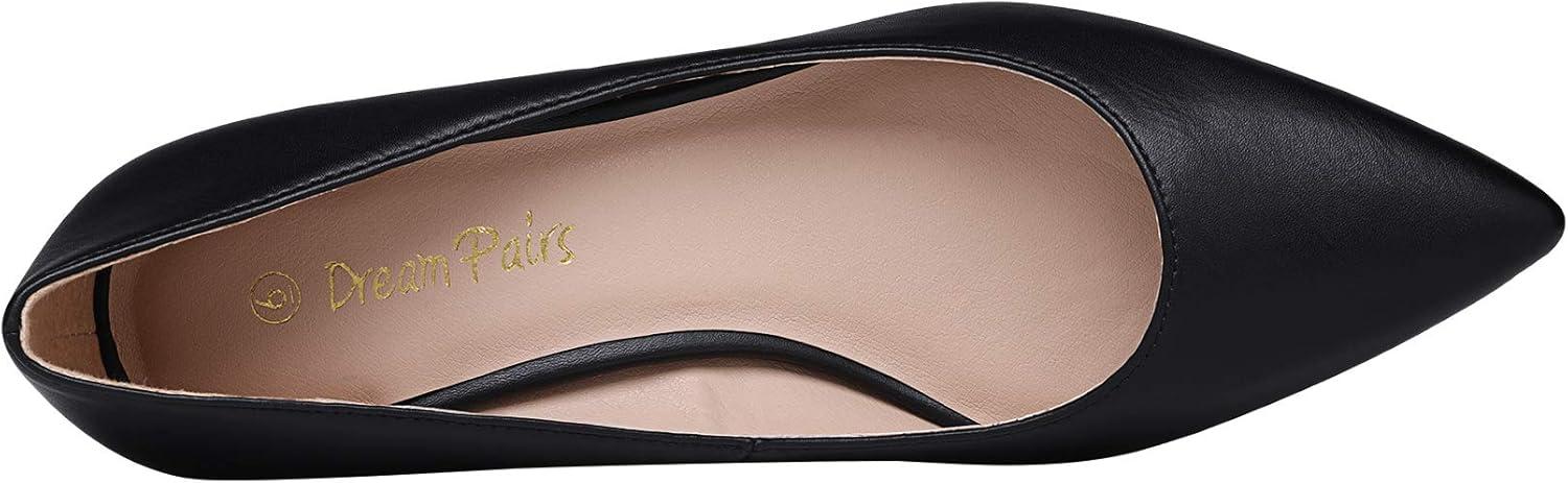 imageDREAM PAIRS Womens Chunky Low Block Heels Closed Toe Dress Pumps ShoesBlackPu