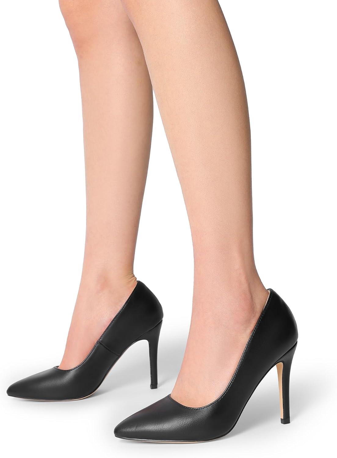 imageDREAM PAIRS Womens Closed Toe High Heels Dress Pointed Toe Wedding Pump ShoesBlackPu