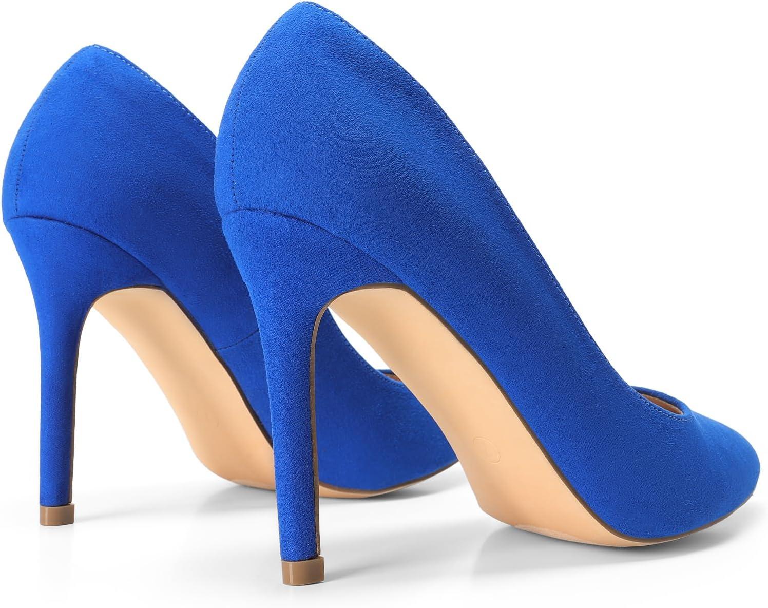 imageDREAM PAIRS Womens Closed Toe High Heels Dress Pointed Toe Wedding Pump ShoesRoyalBlue