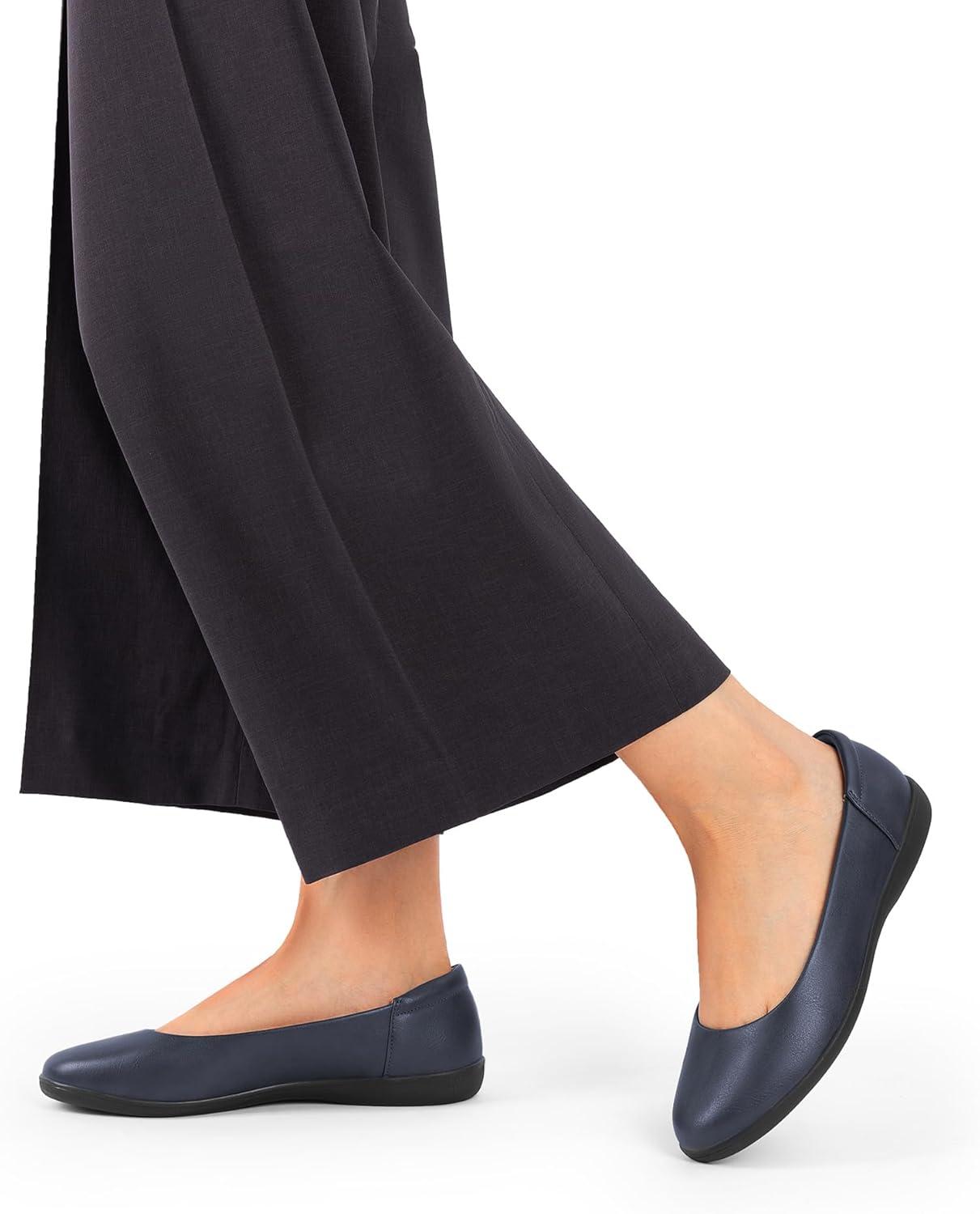 imageDREAM PAIRS Womens Comfortable Ballet Dressy Work Flats Round Toe Slip on Office ShoesNavy