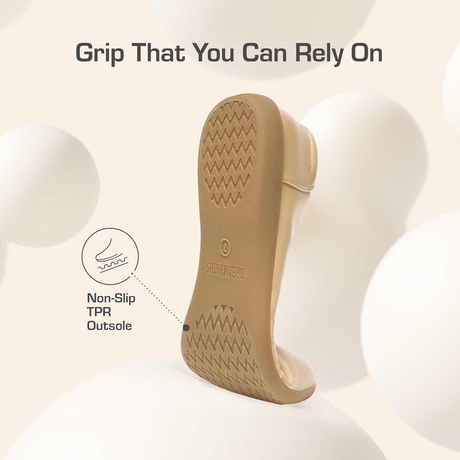 imageDREAM PAIRS Womens Comfortable Ballet Dressy Work Flats Round Toe Slip on Office ShoesNude