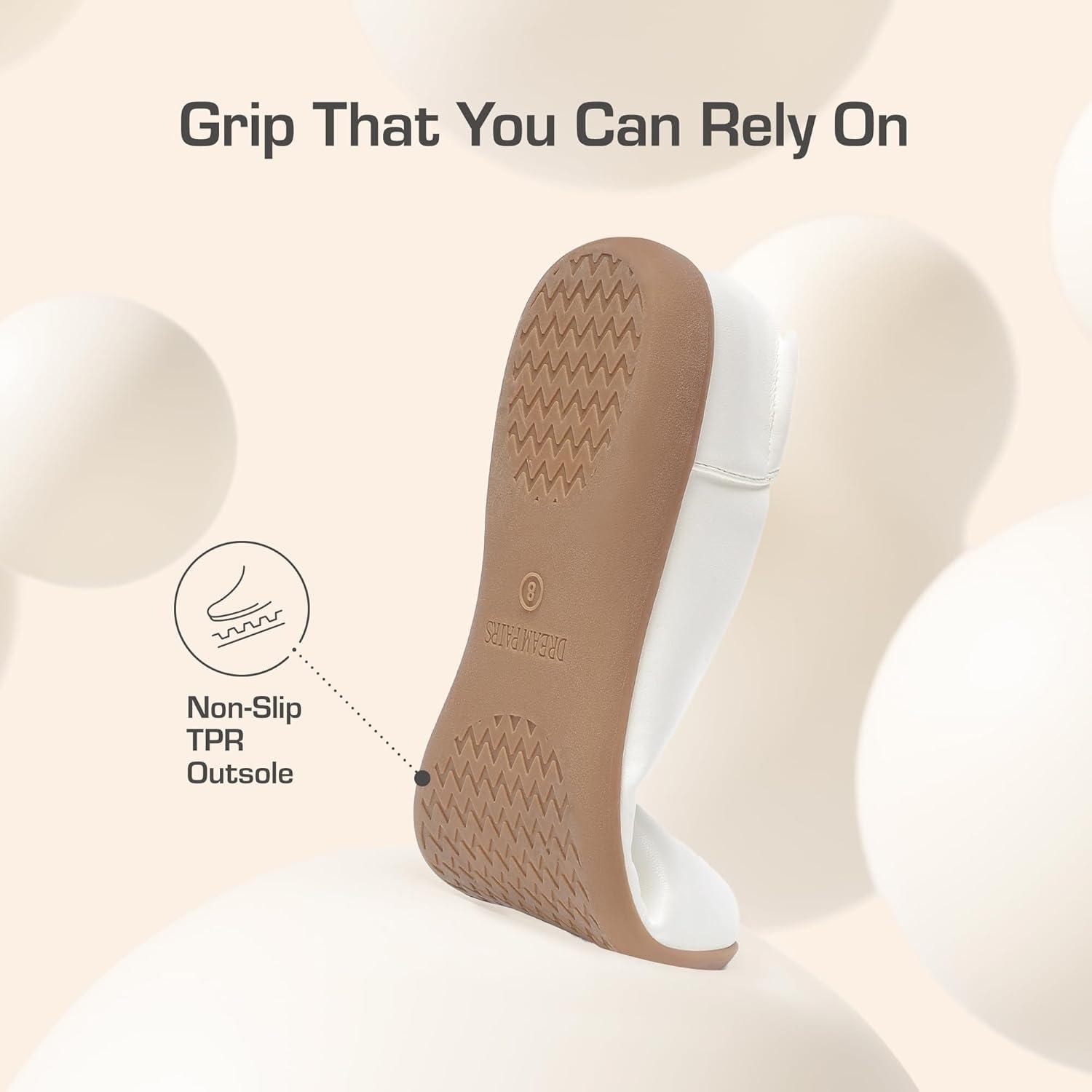 imageDREAM PAIRS Womens Comfortable Ballet Dressy Work Flats Round Toe Slip on Office ShoesWhite