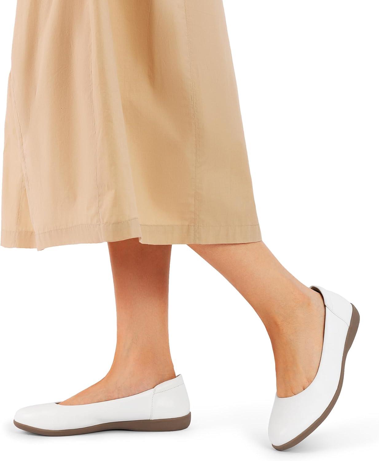 imageDREAM PAIRS Womens Comfortable Ballet Dressy Work Flats Round Toe Slip on Office ShoesWhite