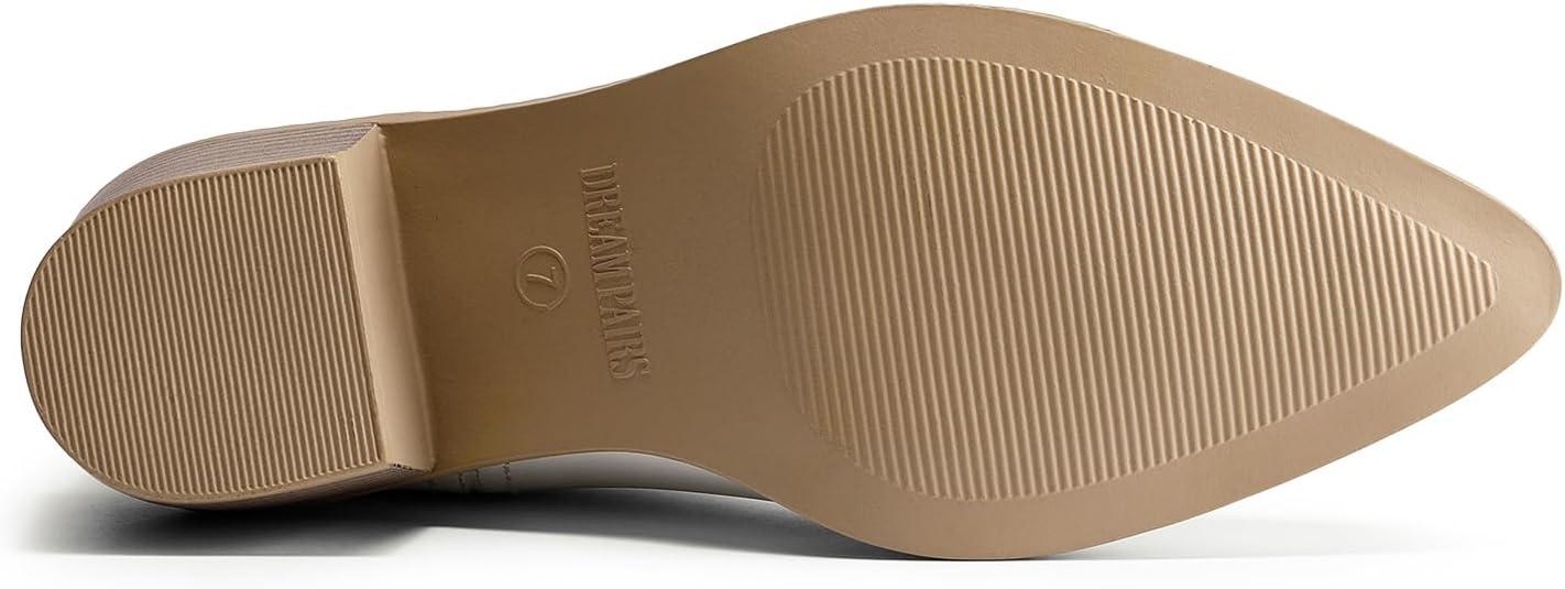 imageDREAM PAIRS Womens Cowgirl Boots Mid Calf Western Cowboy Chunky Heel Boots Slouchy ampamp Pullon Ankle Booties for womenWhite