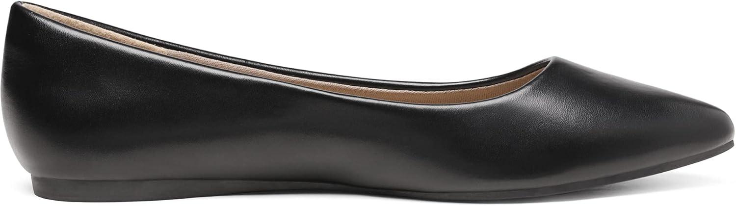 imageDREAM PAIRS Womens Dress Pointed Toe Flats Ballet Comfort Soft Slip On Casual Flat Shoes for Work Office BusinessBlackPu
