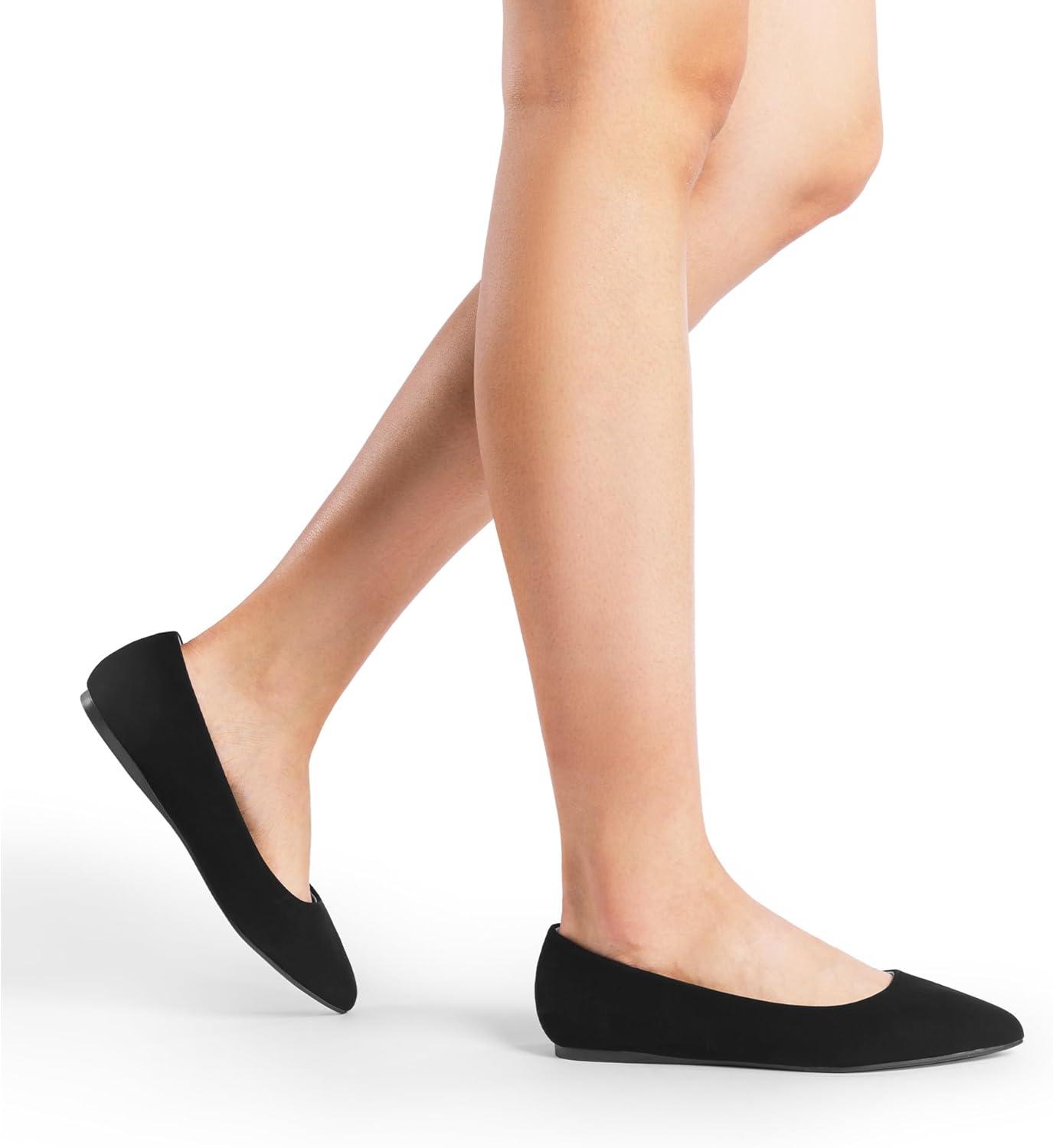 imageDREAM PAIRS Womens Dress Pointed Toe Flats Ballet Comfort Soft Slip On Casual Flat Shoes for Work Office BusinessBlacknubuck