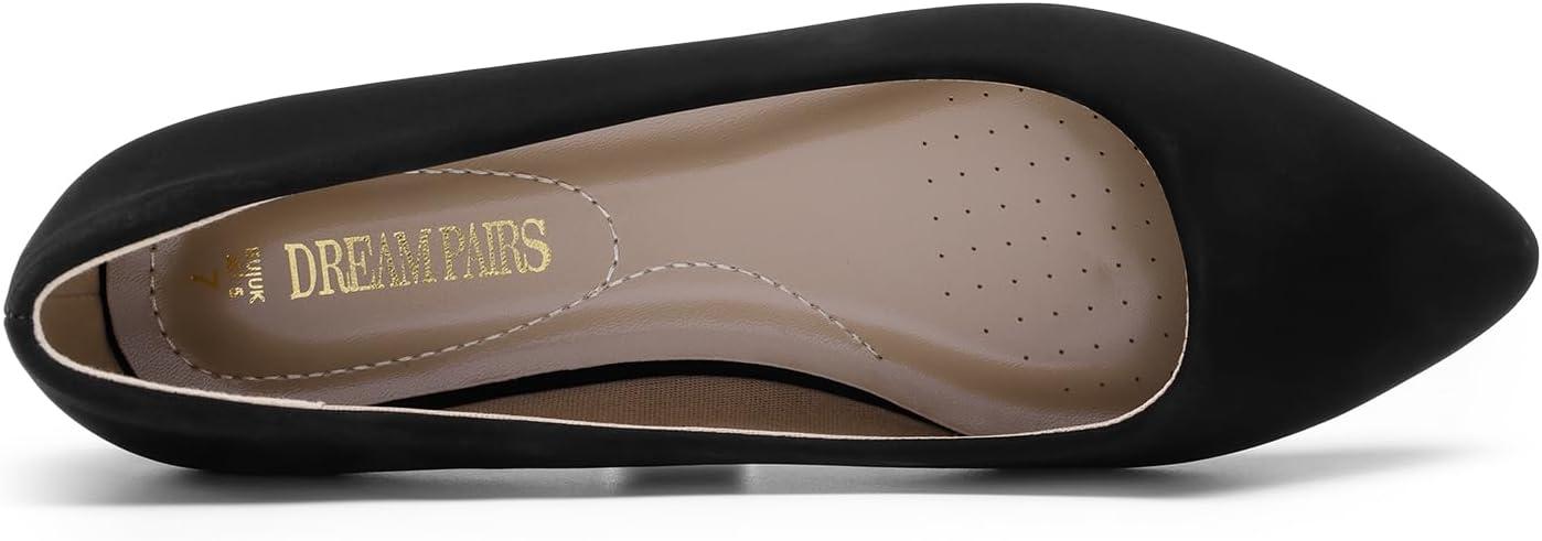 imageDREAM PAIRS Womens Dress Pointed Toe Flats Ballet Comfort Soft Slip On Casual Flat Shoes for Work Office BusinessBlacknubuck