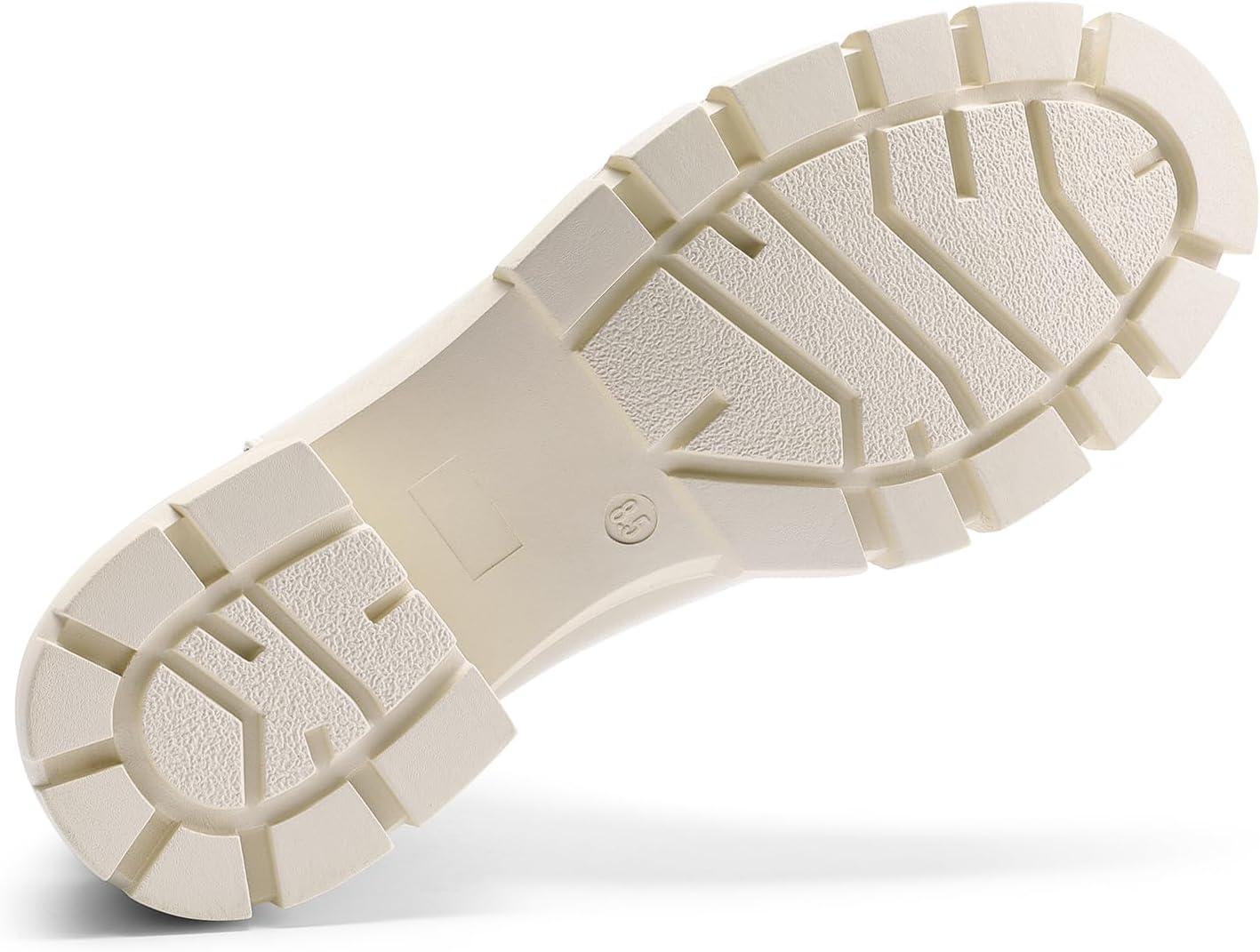 imageDREAM PAIRS Womens Elastic Chelsea Ankle Boots Platform Low Chunky Block Heel Lug Sole Slip on Fall Heeled Booties ShoesBeige