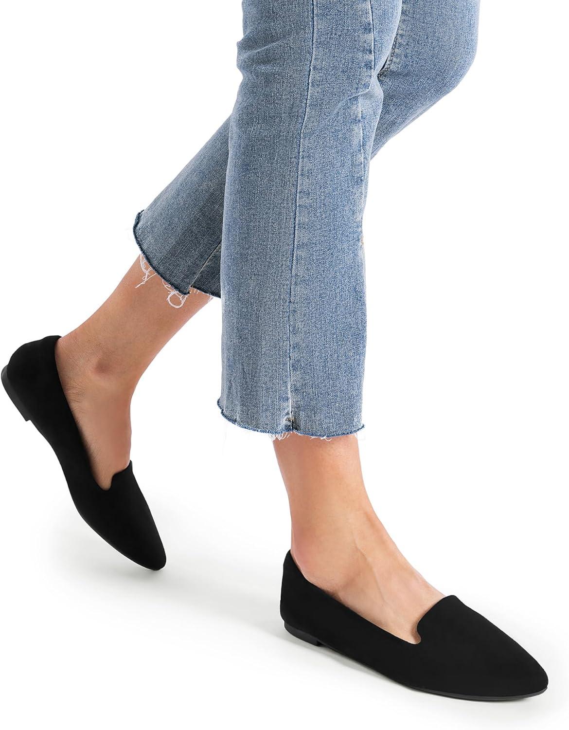 imageDREAM PAIRS Womens Flats Pointed Toe SlipOn Dressy Flat Shoes Comfortable Business Casual Dress Shoes for Office WorkBlack