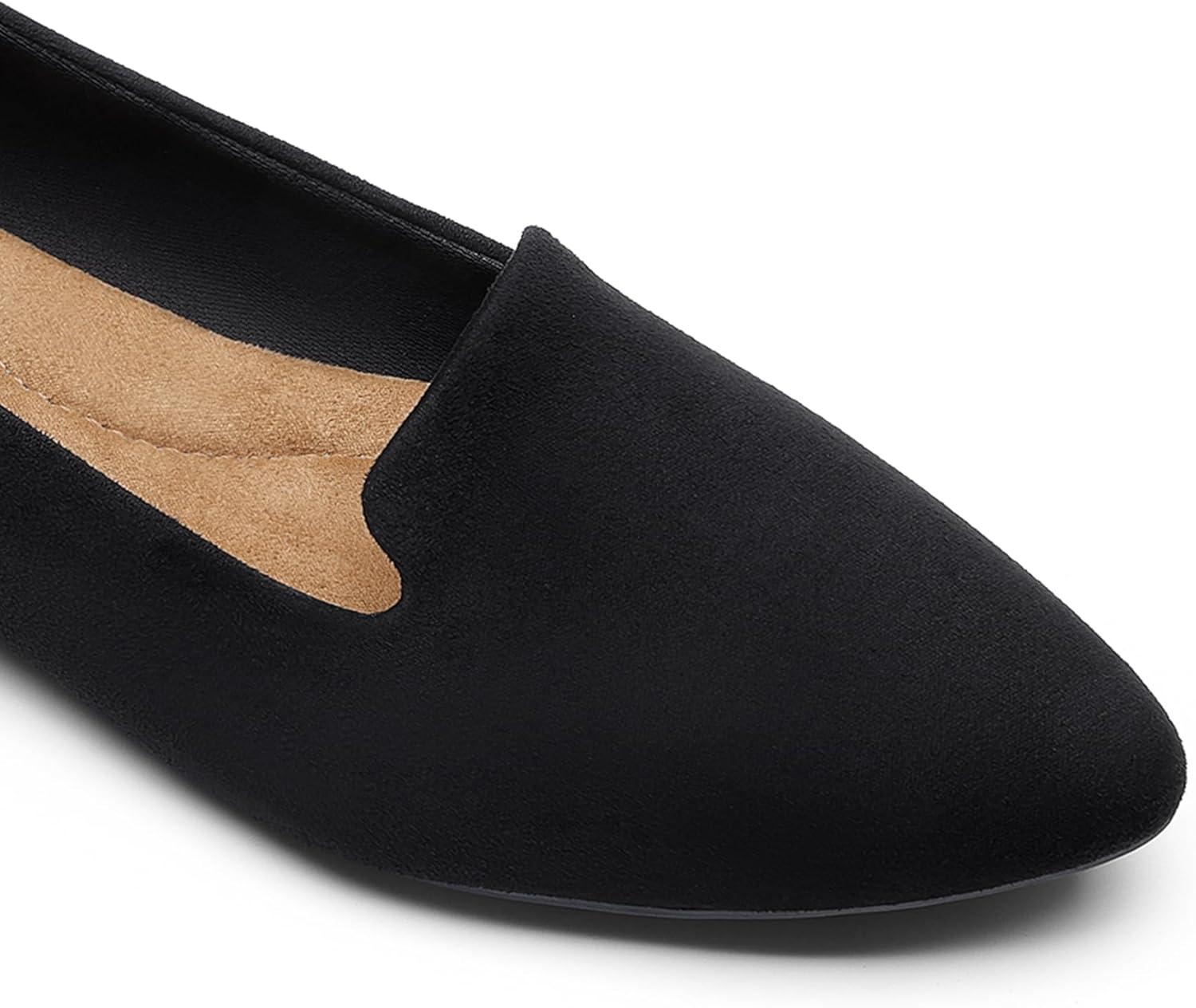 imageDREAM PAIRS Womens Flats Pointed Toe SlipOn Dressy Flat Shoes Comfortable Business Casual Dress Shoes for Office WorkBlack