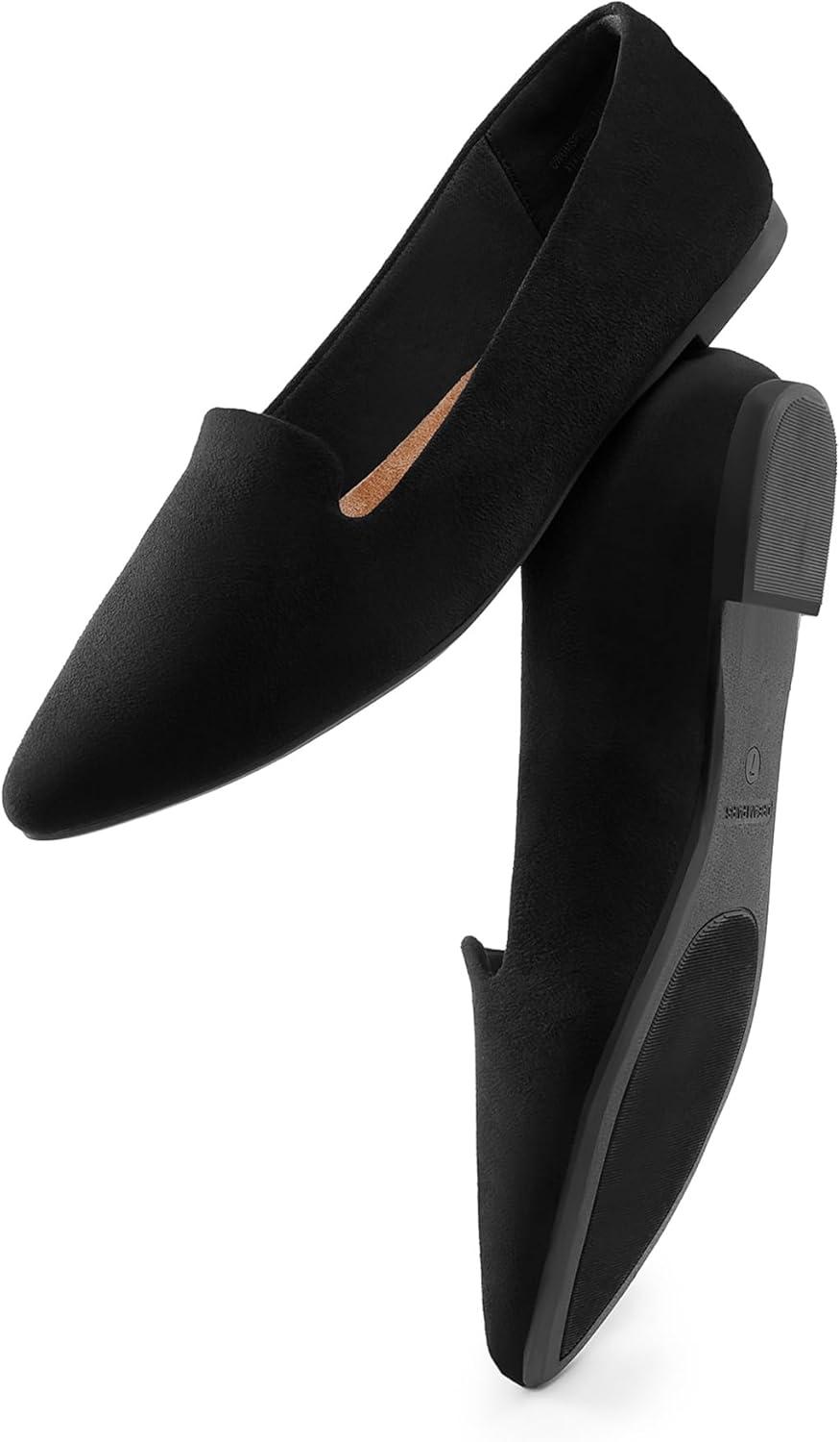 imageDREAM PAIRS Womens Flats Pointed Toe SlipOn Dressy Flat Shoes Comfortable Business Casual Dress Shoes for Office WorkBlack