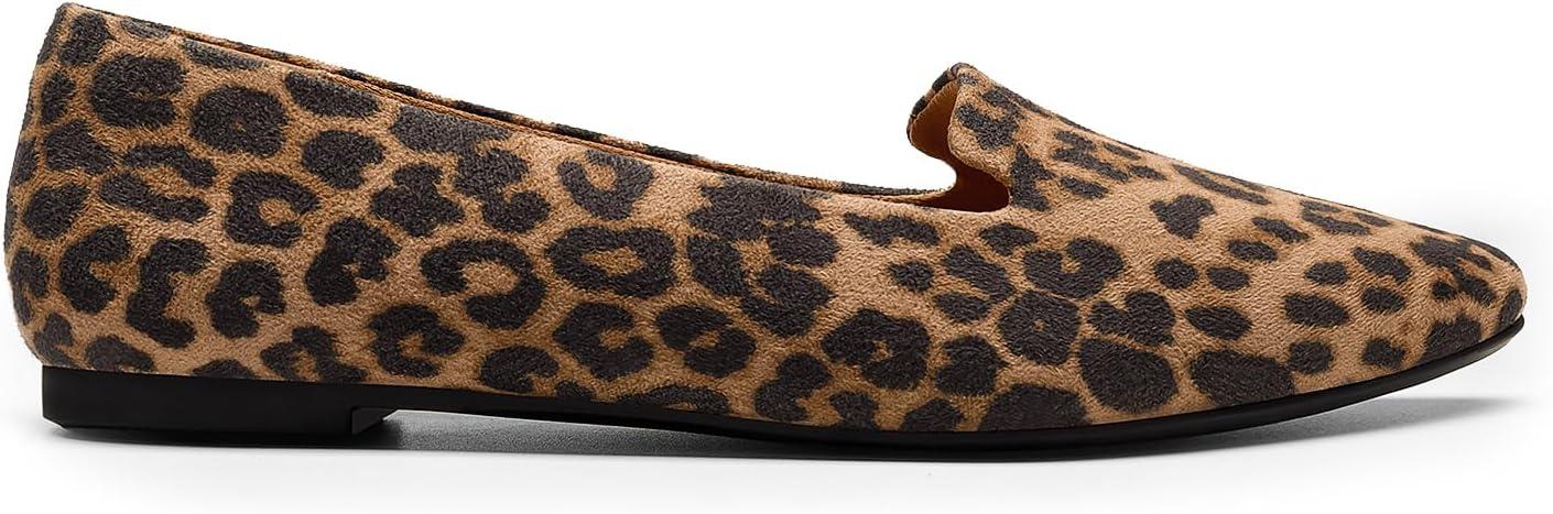 imageDREAM PAIRS Womens Flats Pointed Toe SlipOn Dressy Flat Shoes Comfortable Business Casual Dress Shoes for Office WorkLeopard